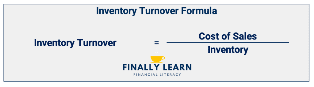 inventory turnover formula
