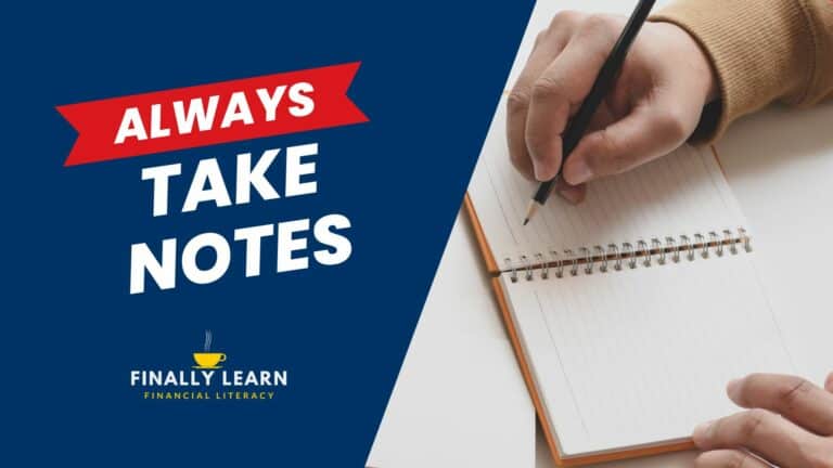 always take notes
