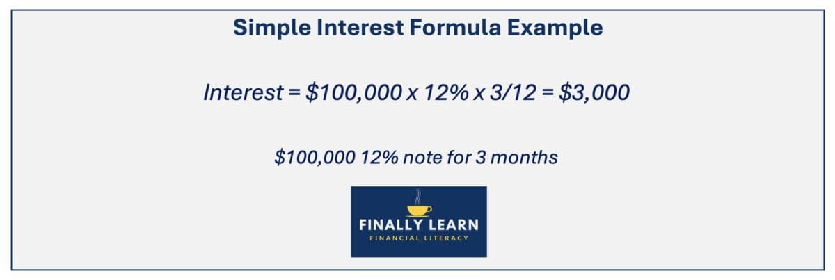simple interest formula example